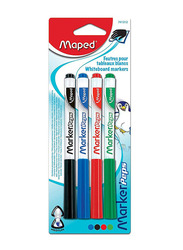 Maped Helix USA 4-Piece Marker Peps Dry Erasable Set, Multicolour