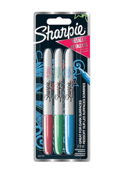 Sharpie 3-Piece Metallic Permanent Markers Set, Multicolour