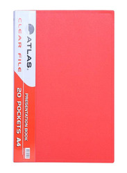 Atlas 20 Pockets Book A4 Presentation File, Multicolour