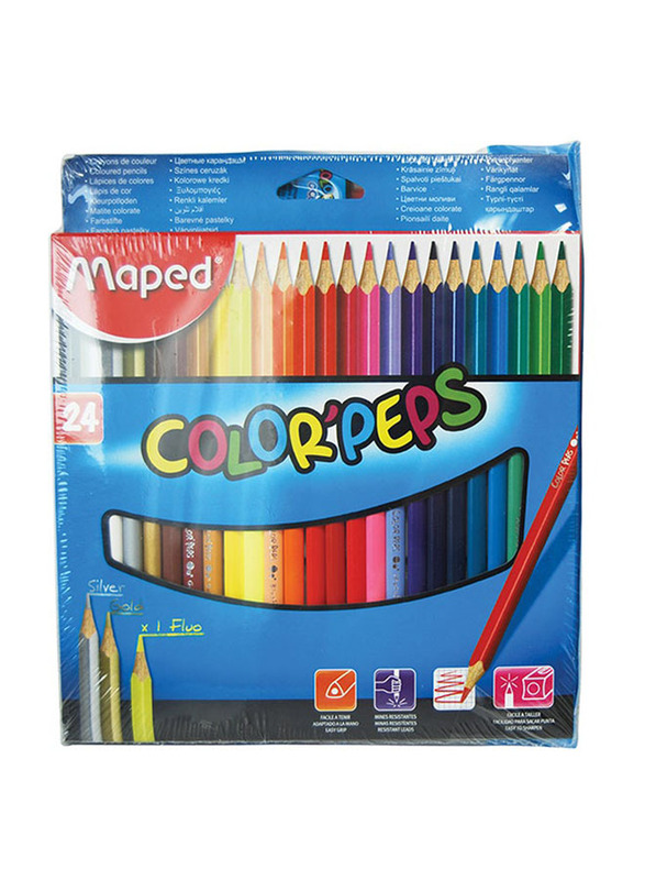 Maped Color'Peps Color Pencil Set, 24 Pieces, Multicolour