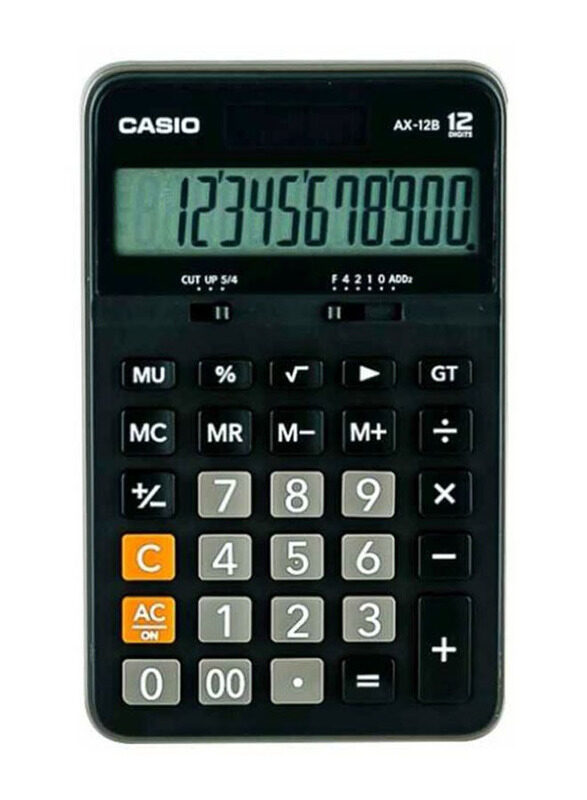 

Casio 12-Digits Office Basic Calculator, AX-12B-W-DC, Multicolour