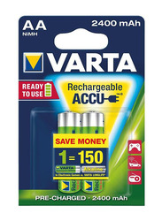 Varta Accu AA Rechargeable Batteries, 2 Pieces, Green/Silver