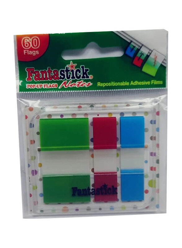 

Fantastick Pop Up Flags 45x25mm 3 Pad, 60 Flags, Multicolour