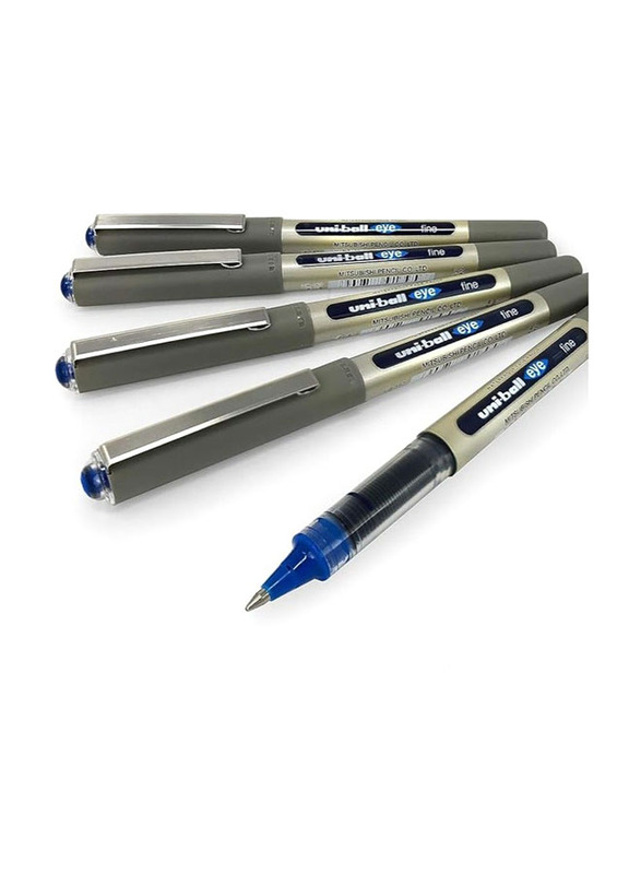 

Uniball 5-Piece Liquid Ink Rollerball Pen Set, 0.7mm, UB157, Blue