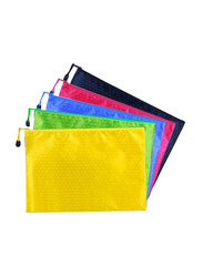 Waterproof Zipper File Bag Set, 5 Pieces, Multicolour