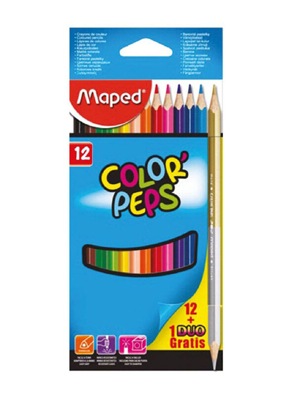 

Maped Helix USA Duo Gratis Color'Peps Pencils Set, 13 Pieces, Multicolour