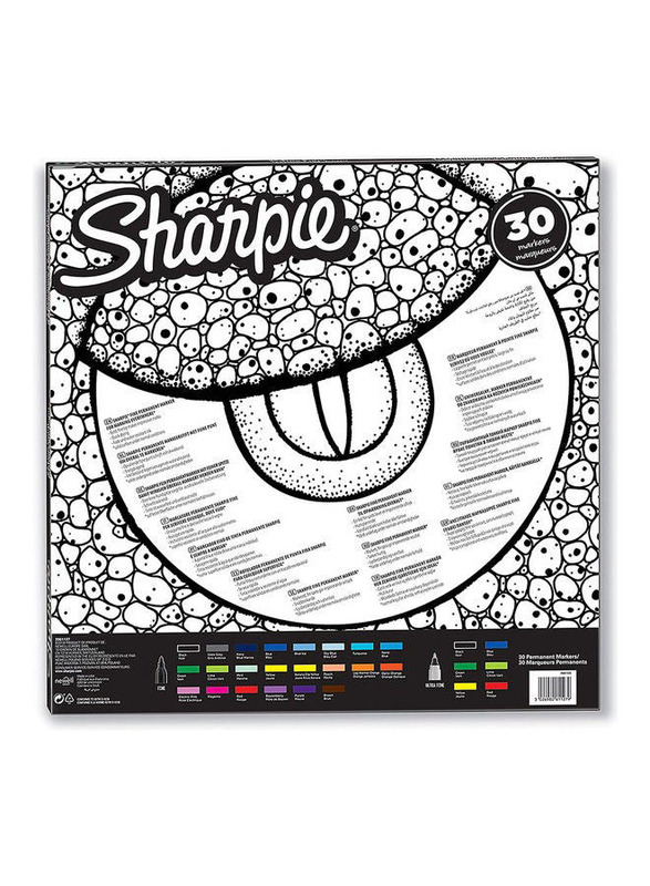 Sharpie 30-Piece Permanent Markers Lizard Pack, Multicolour
