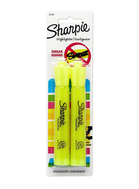 Sharpie 2-Piece Accent Tank-Style Highlighter Set, Yellow