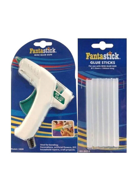 

Fantastick Mini Glue Gun with 12 Piece Glue Sticks, 336.52386719.18, White