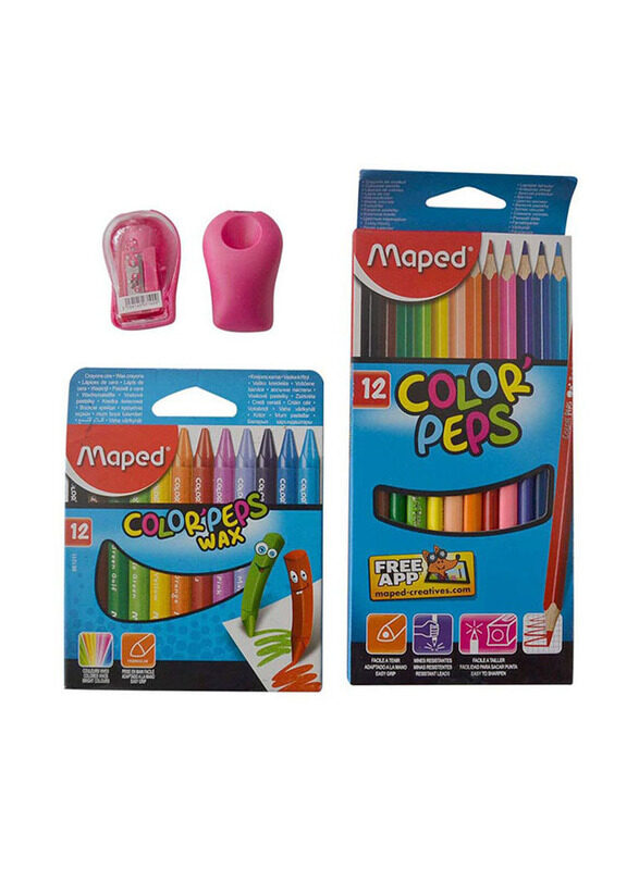 

Maped Helix USA Color'Peps Pencils Set, 26 Pieces, Blue/Yellow/Green