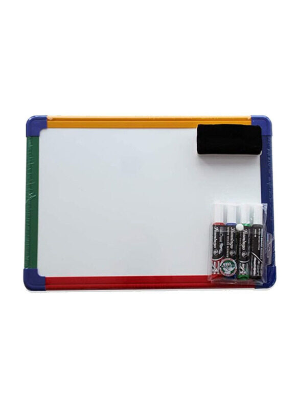 

Costantino A3 Size Double-sided Magnetic Whiteboard with Color Framed, Markers & Magnetic Eraser, Multicolour