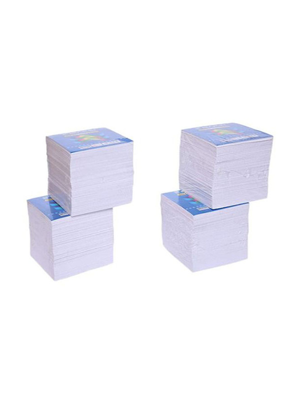Sinarline Memo Cube Set, 4 Pieces, White