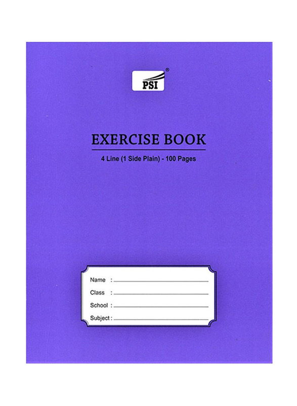 Psi Four Line Exercise Notebook, 3 x 100 Pages