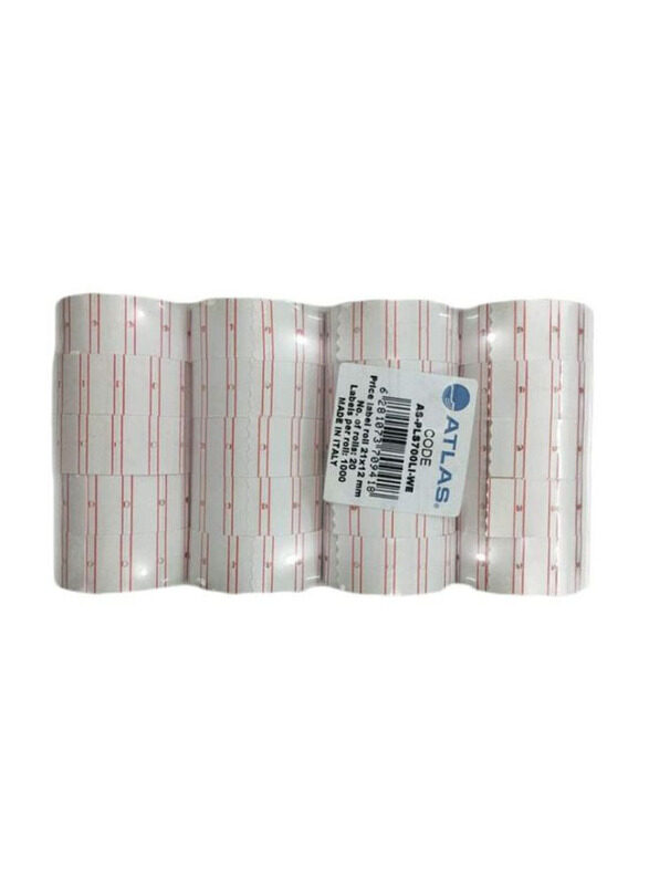 

Atlas Price Label Roll Set, 20 Pieces, White/Red