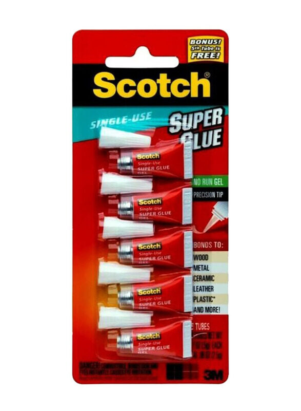 

3M Super Glue Gel Set, 4 Pieces, Clear