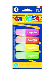 Carioca 4-Piece Mini Highlighter Set, Green/Yellow/Pink