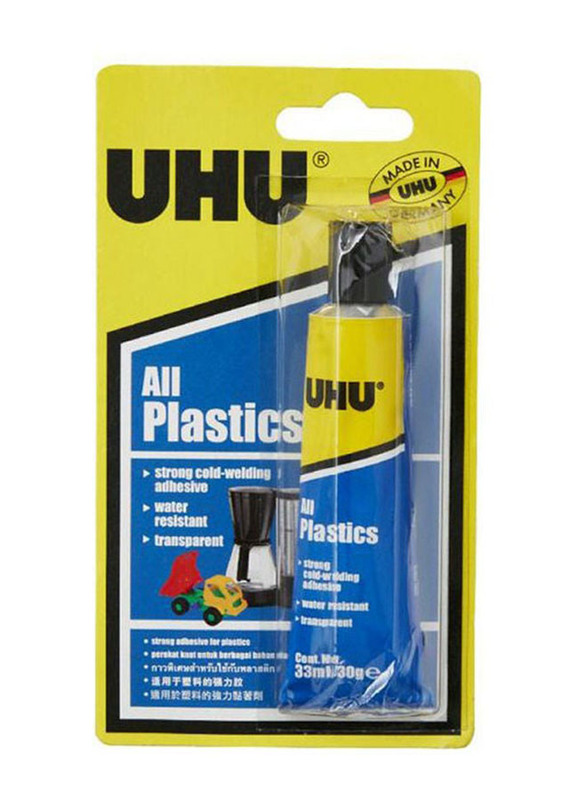 UHU All Plastics Adhesive, 33ml, Clear