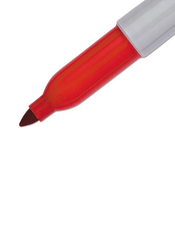 Sharpie 12-Piece Original Fine Point Permanent Marker, Red