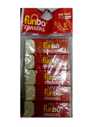 Funbo 12-Piece Eraser Set, White/Red
