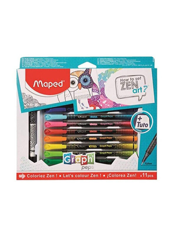 Maped Graph Peps Marker Set, 11 Pieces, Multicolour