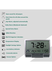 Al Fajr Automatic Digital Azaan Wall Clock, Grey