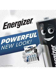 Energizer AAA Alkaline Max Battery Set, EP91BP4T, 4 Pieces, Grey/Black/Silver