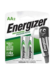 Energizer Rechargeable AA Battery Set, Silver