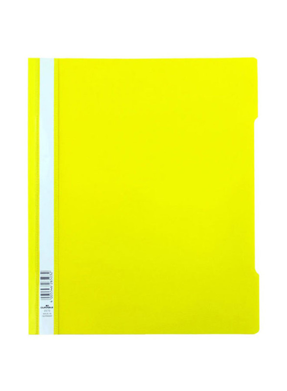 Durable Clear File Folder Set, 50 Pieces, Yellow