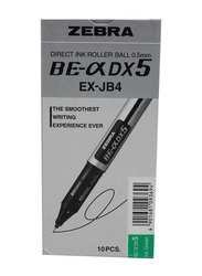 Zebra 10-Piece DX5 Direct Ink Roller Pen Set, Green
