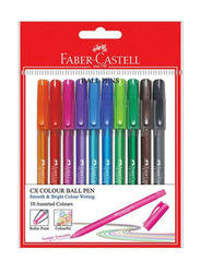 Faber-Castell 10-Piece CX Ball Pen Set, Multicolour