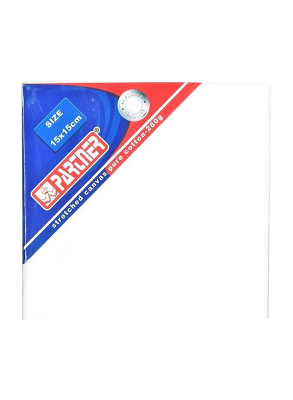 Partner Stretched Canvas, White