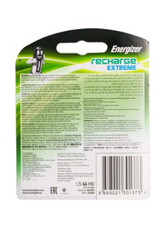 Energizer Recharge Extreme AA4 Battery, 4 Pieces, Silver/Green