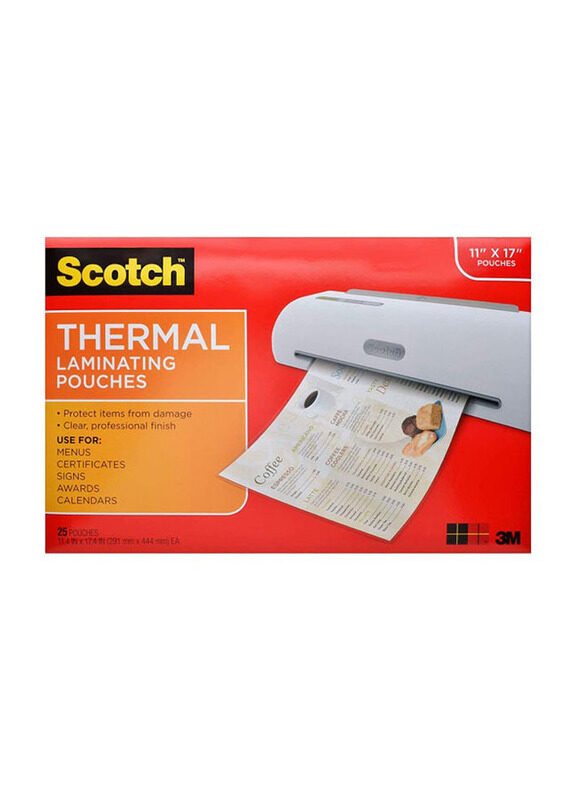 

Scotch Brite Thermal Laminating, 25 Pouches, Clear