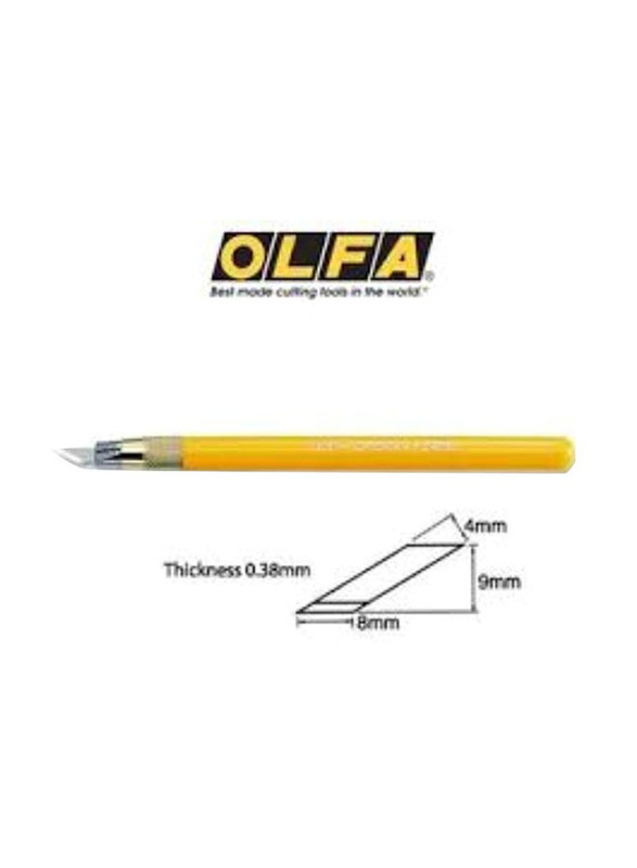 Olfa Designer Art Knife with 30 Blades, Yellow/Gold/Silver