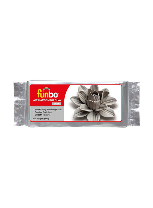 Funbo Air Hardening Clay, 500g, Grey