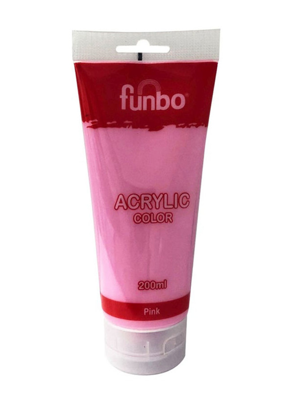Funbo Acrylic Colour, 200ml, Pink