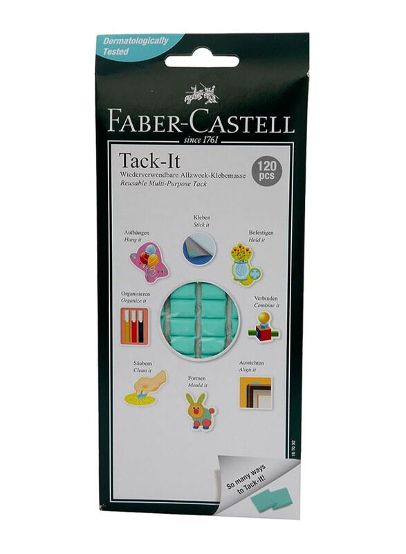 

Faber-Castell Tack It Adhesive Tacks, 120 Pieces, Blue