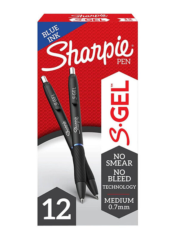 

Sharpie 12-Piece Red Ink Gel Pen 0.7mm Tip, Black