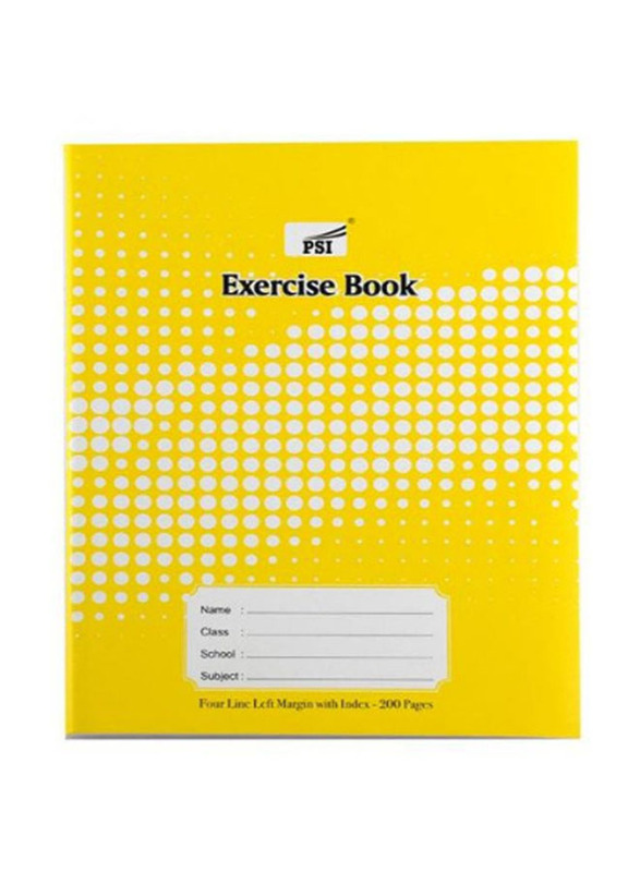 PSI Four Lined Exercise Book, 200 Pages