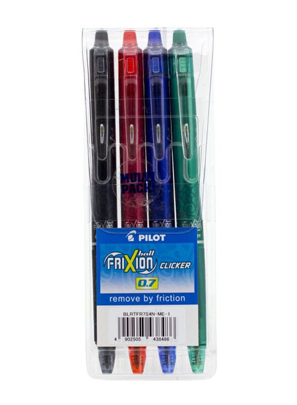 

Pilot 4-Piece Frixion Clicker Erasable Ballpoint Pen Set, Assorted