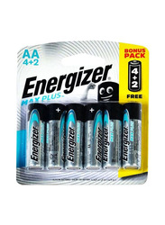 Energizer Max Plus AA Alkaline Battery, 6 Pieces, Multicolour