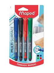 Maped Helix USA 4-Piece Permanent Marker Set, Multicolour