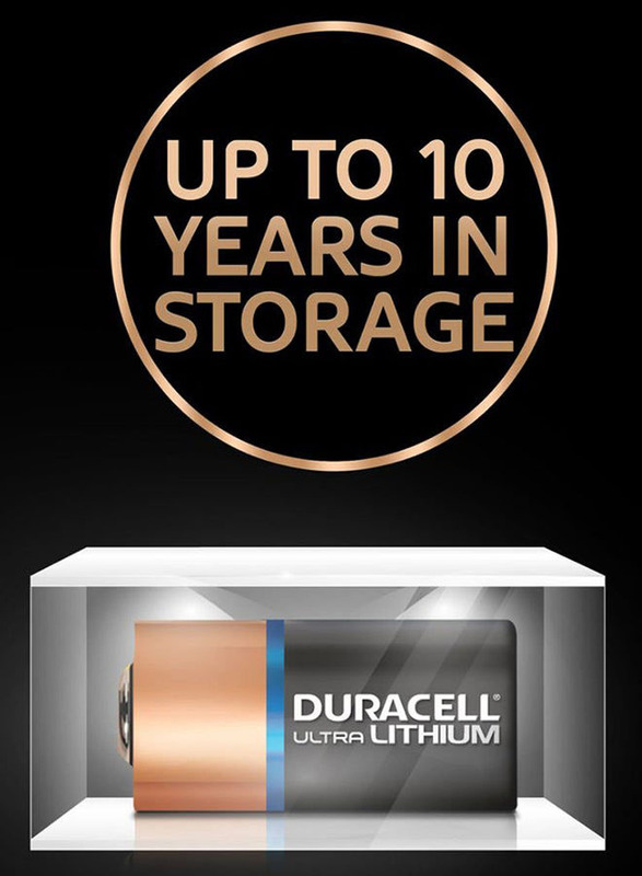 Duracell Ultra Long Lasting Battery with Duralock Power Preserve Technology, CR123, Multicolour