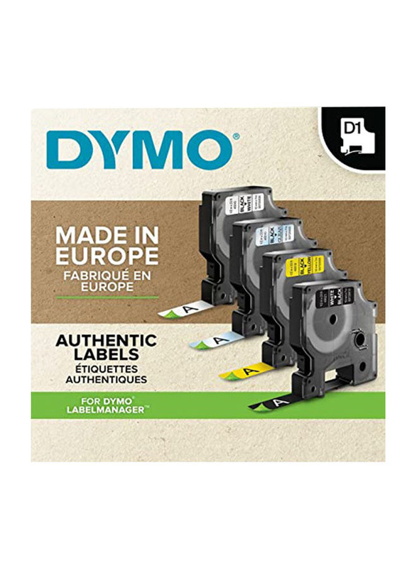 Dymo Standard Labelling Tape, Black/White