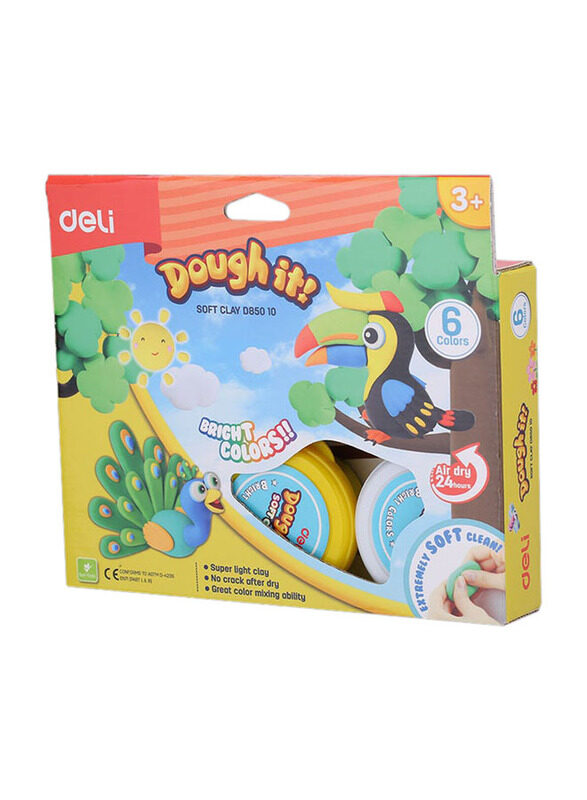 

Deli Dough It Play Dough Playset, 6 Pieces, Multicolour