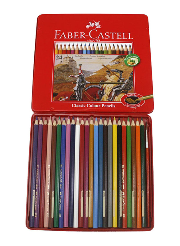 Faber-Castell Colour Pencil Set, 24 Pieces, Multicolour