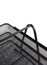 3-Tier Stationery Metal Tray, Black