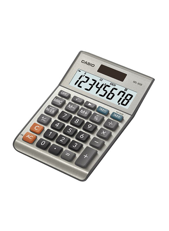 Casio 8-Digit Financial & Business Calculator, Silver/Grey