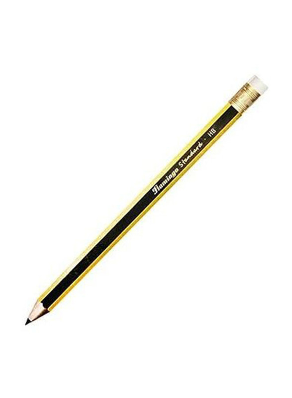 Flamingo 18-Piece Graphite Pencils, Black/Yellow