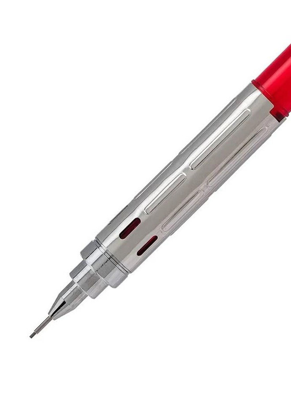 Pentel 3-Piece Graph Gear 300 Mechanical Pencil, 0.5mm, Red